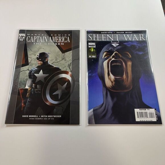 Marvel Comics Lot Silent War #4 Captain America The Chosen (2007) #1 VARIANT - Picture 1 of 3